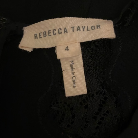 ❌SOLD❌Rebecca Taylor Black Lace Detailed Sheath Dress🖤🖤🖤 - Picture 4 of 8